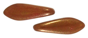 5x16mm Two-Hole Dagger Beads, Copper Iris