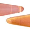 5x16mm Two-Hole Dagger Beads, Rose Opal Celsian