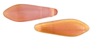 5x16mm Two-Hole Dagger Beads, Rose Opal Celsian
