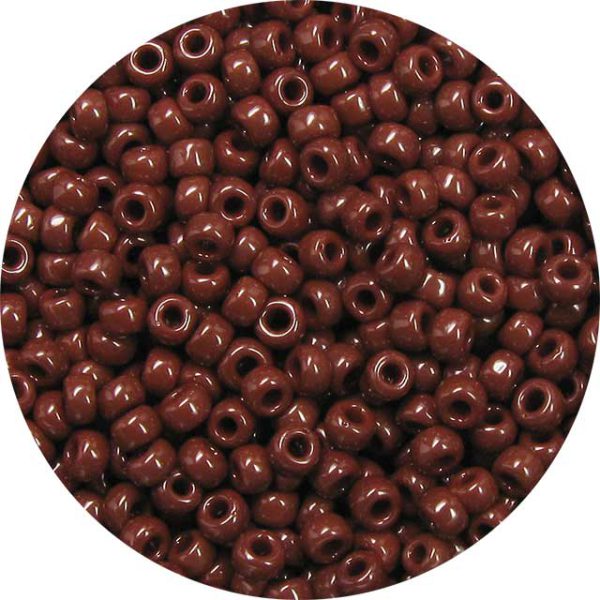 8/0 Japanese Seed Bead, Opaque Dark Brown