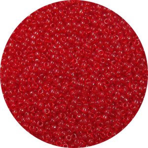 8/0 Japanese Seed Bead, Transparent Ruby