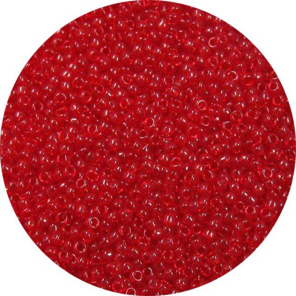 8/0 Japanese Seed Bead, Transparent Ruby