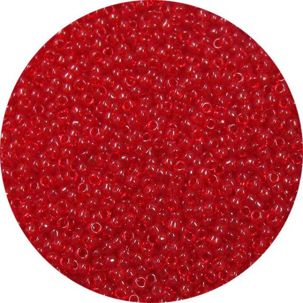 8/0 Japanese Seed Bead, Transparent Ruby