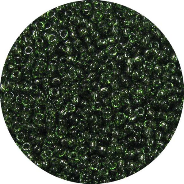 8/0 Japanese Seed Bead, Transparent Dark Olivine