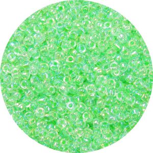 8/0 Japanese Seed Bead, Transparent Spring Green AB*