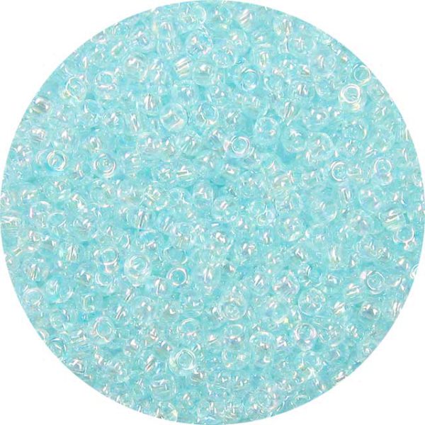 8/0 Japanese Seed Bead, Transparent Light Aqua Blue AB*