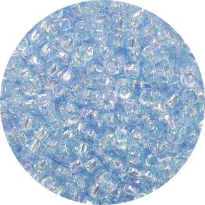 8/0 Japanese Seed Bead, Transparent Light Sapphire Blue AB
