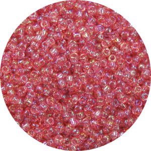 8/0 Japanese Seed Bead, Transparent True Rose AB