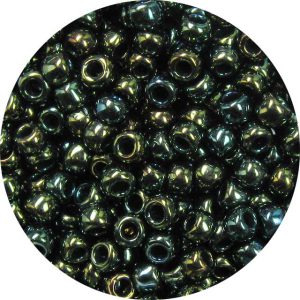 8/0 Japanese Seed Bead, Green Iris