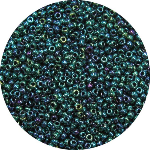 8/0 Japanese Seed Bead, Teal Iris