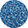 8/0 Japanese Seed Bead, Silver Lined Dark Aqua Blue AB
