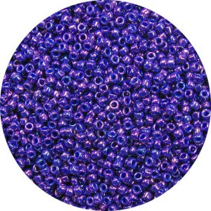 8/0 Japanese Seed Bead, Metallic Royal Purple AB