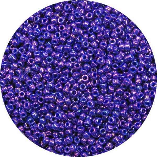 8/0 Japanese Seed Bead, Metallic Royal Purple AB