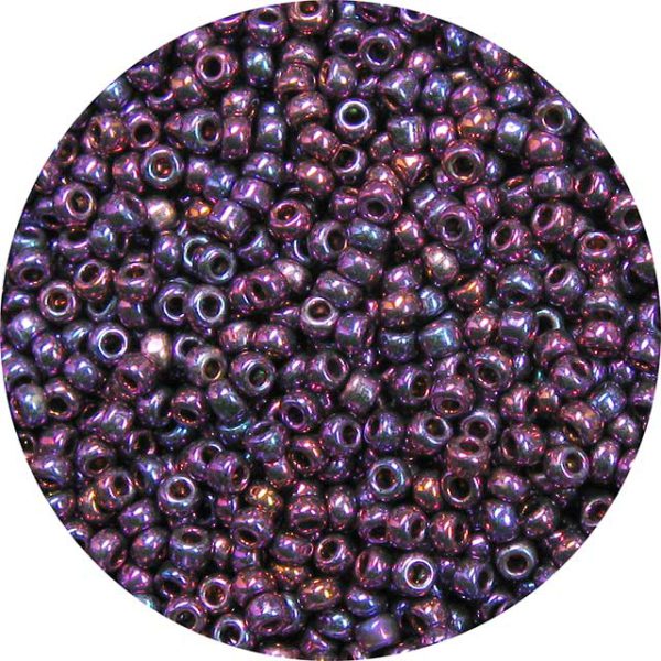 8/0 Japanese Seed Bead, Metallic Fuchsia AB