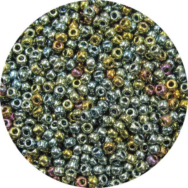 8/0 Japanese Seed Bead, Metallic Silver AB