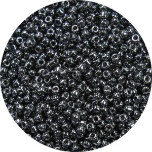 8/0 Japanese Seed Bead, Metallic Gunmetal