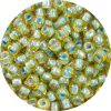 8/0 Japanese Seed Bead, Aqua Green Lined Topaz AB