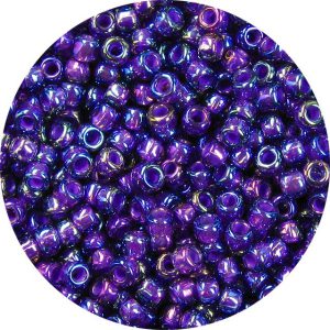 8/0 Japanese Seed Bead, Royal Purple Lined Amethyst AB
