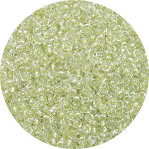 8/0 Japanese Seed Bead, Shimmer Lined Luster Sage Green