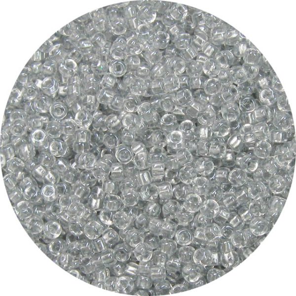 8/0 Japanese Seed Bead, Shimmer Lined Luster Light Grey