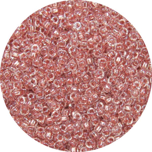 8/0 Japanese Seed Bead, Shimmer Lined Luster Vintage Rose