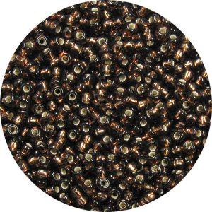 8/0 Japanese Seed Bead, Silver Lined Brown