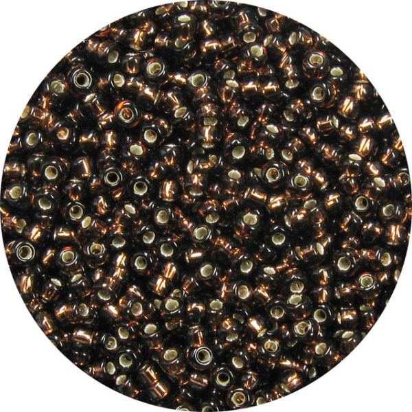 8/0 Japanese Seed Bead, Silver Lined Brown