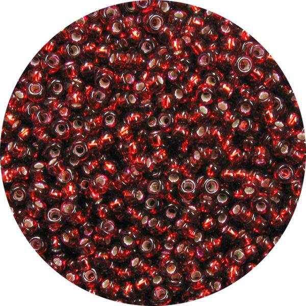 8/0 Japanese Seed Bead, Silver Lined Garnet*