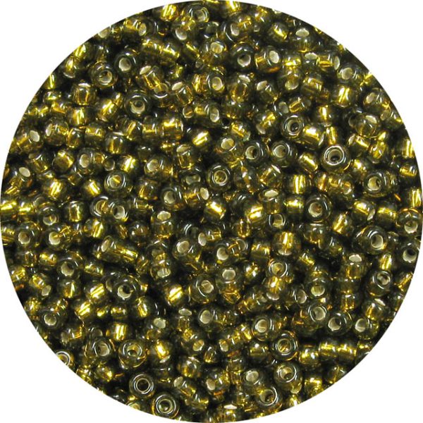 8/0 Japanese Seed Bead, Silver Lined Khaki Green*