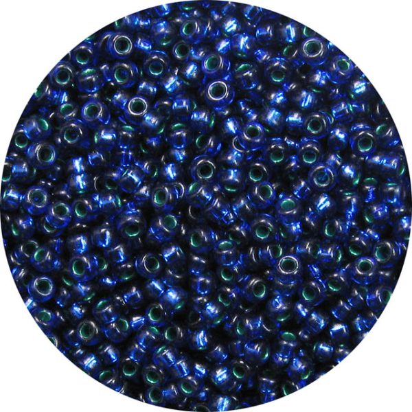 8/0 Japanese Seed Bead, Silver Lined Montana Blue*