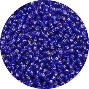 8/0 Japanese Seed Bead, Silver Lined Cobalt Blue