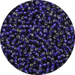 8/0 Japanese Seed Bead, Silver Lined Dark Cobalt Blue