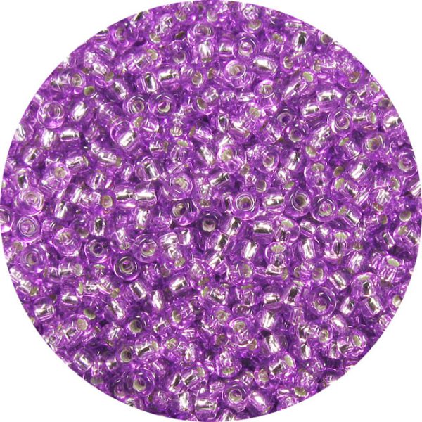 8/0 Japanese Seed Bead, Silver Lined Light Violet*