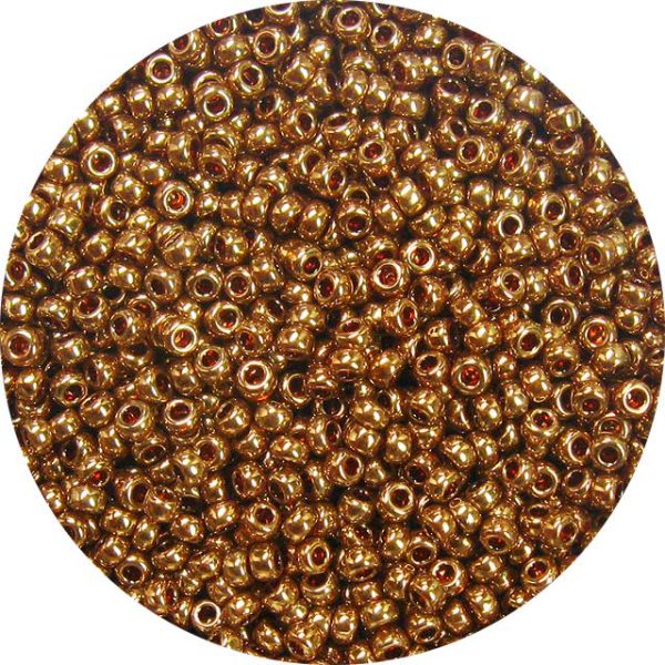 8/0 Japanese Seed Bead, Metallic Light Bronze
