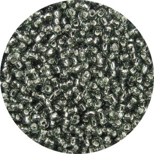 8/0 Japanese Seed Bead, Silver Lined Black Diamond