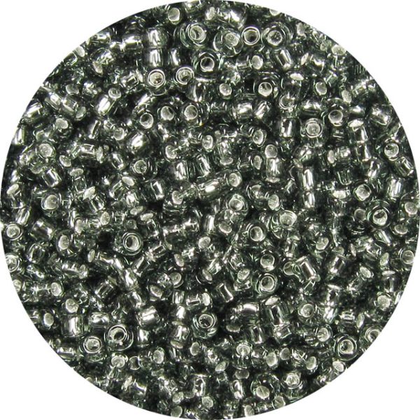 8/0 Japanese Seed Bead, Silver Lined Black Diamond