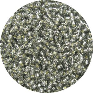 8/0 Japanese Seed Bead, Silver Lined Light Black Diamond