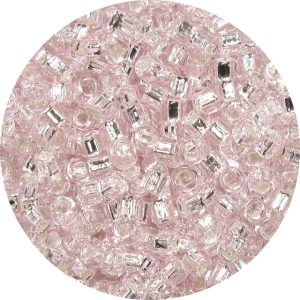 8/0 Japanese Seed Bead, Silver Lined True Light Rose
