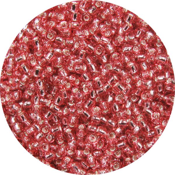 8/0 Japanese Seed Bead, Silver Lined True Rose