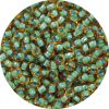 8/0 Japanese Seed Bead, Seafoam Lined Dark Topaz