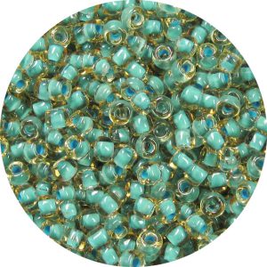8/0 Japanese Seed Bead, Blue Lined Topaz