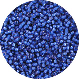 8/0 Japanese Seed Bead, Delft Blue Lined Amethyst