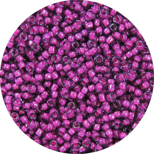 8/0 Japanese Seed Bead, Fuchsia Lined Amethyst