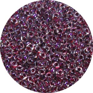 8/0 Japanese Seed Bead, Dichroic Ruby-Cabernet Lined Crystal