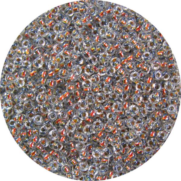 8/0 Japanese, Dichroic Orange-Gold Lined Seed Beads 751