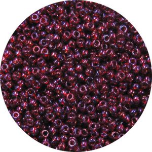 8/0 Japanese Seed Bead, Transparent Cranberry AB**