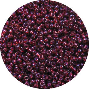 8/0 Japanese Seed Bead, Transparent Cranberry AB**