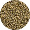 8/0 Japanese Seed Bead, Frosted Metallic Antique Bronze