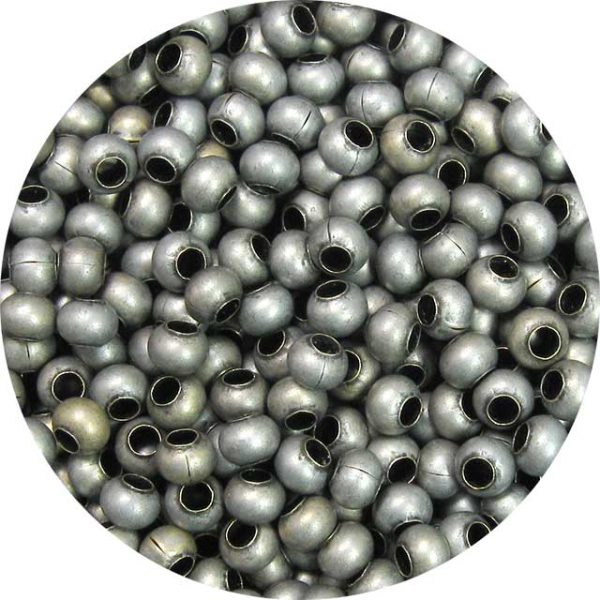 8/0 Seed Bead, Genuine Metal, Antique Zinc