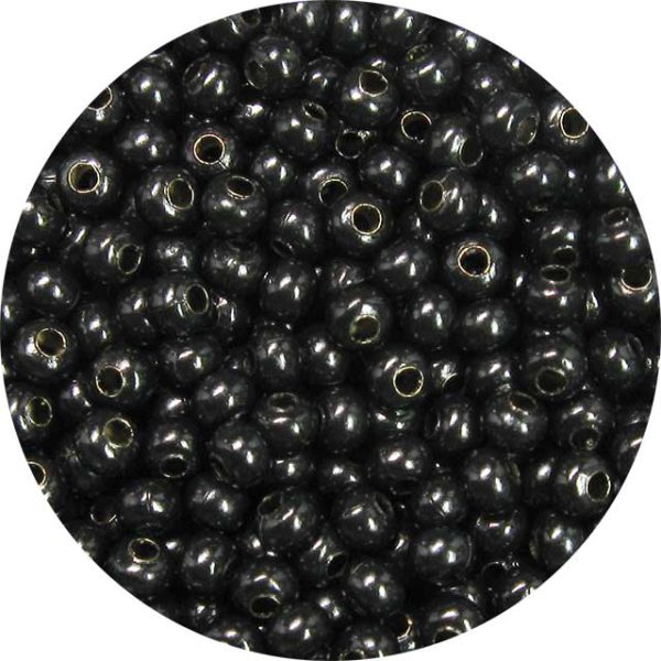 8/0 Seed Bead, Genuine Metal, Black